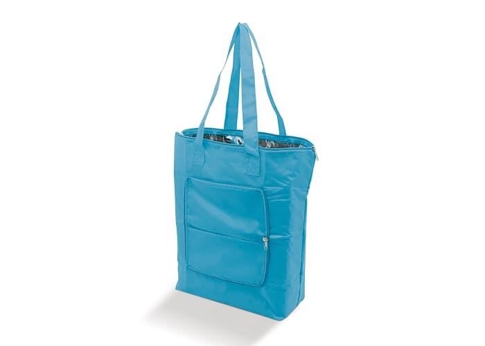 Sac isotherme publicitaire pliable Bleu clair
